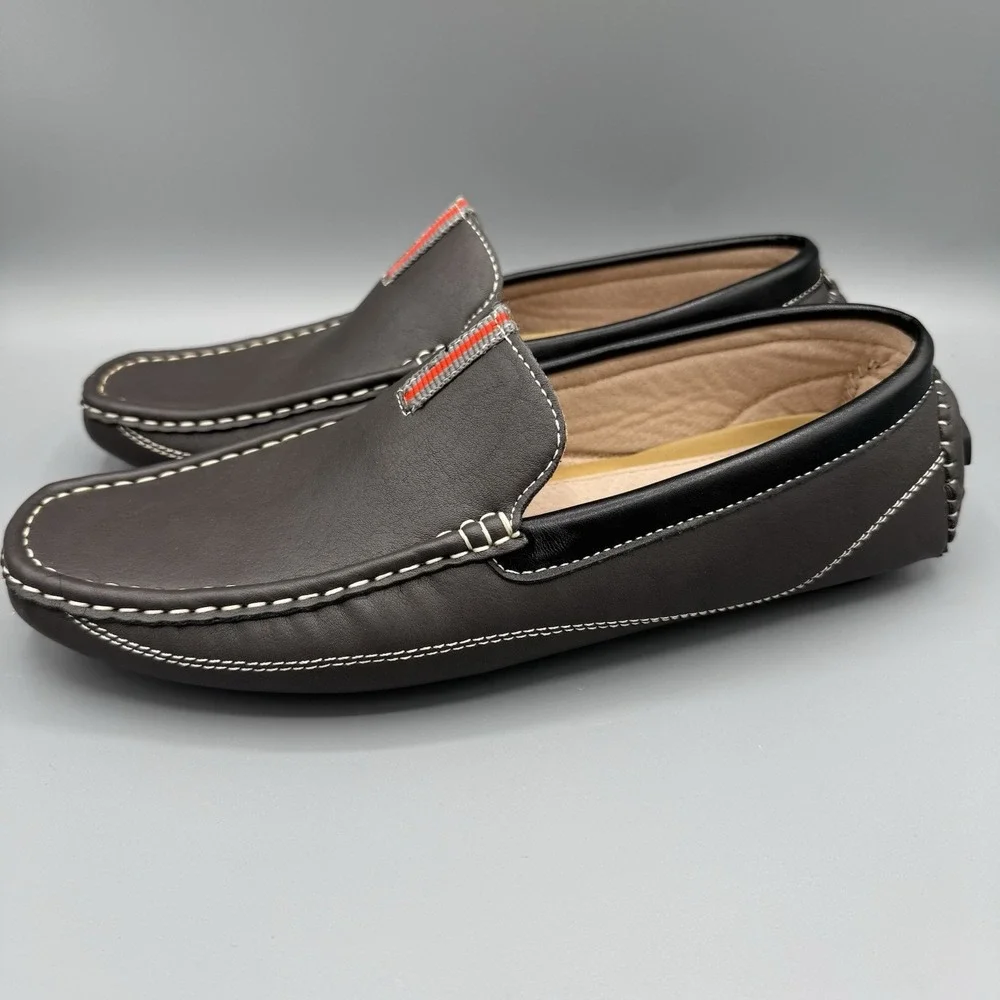 Bruno Marc Men's Driving Mocs Loafers Slip on Lightweight Shoes Grey Black Sz 9